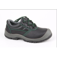 Black Leather Steel Toe Cap Safety Shoes (SN5212)